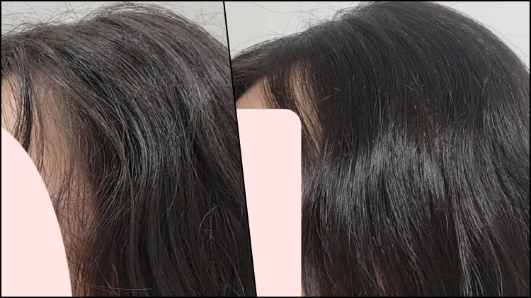 묘하게 좀 덜 심해진 매직 샴푸 킬더곱슬 1일차와 13일차 비교